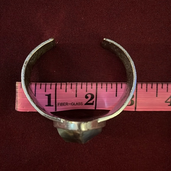 Lucky Brand Vintage Large Blue Stone Bangle - Picture 2 of 6